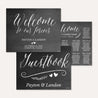 Chalk Simple Greenery Wedding Sign Set Printable Template