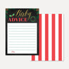 Christmas Baby Shower Advice Card Printable Template