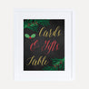 Christmas Baby Shower Cards and Gifts Sign Printable Template