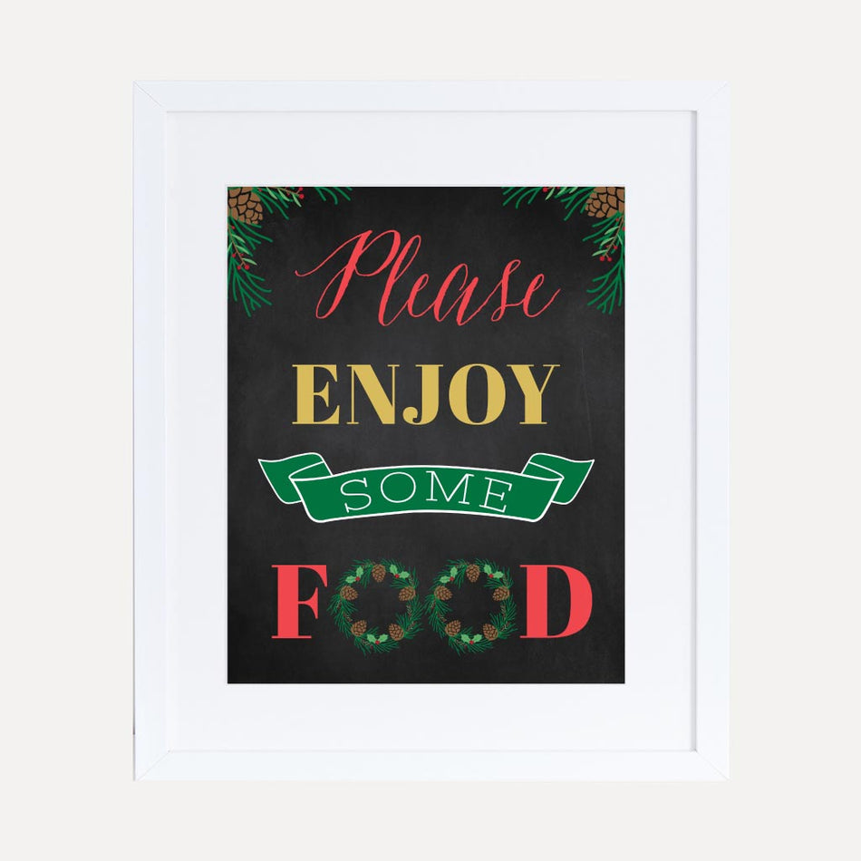 Christmas Baby Shower Food Sign Printable Template