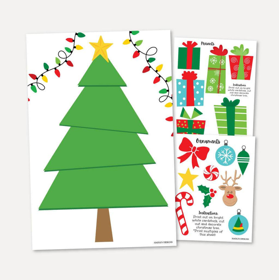 build a christmas tree printable