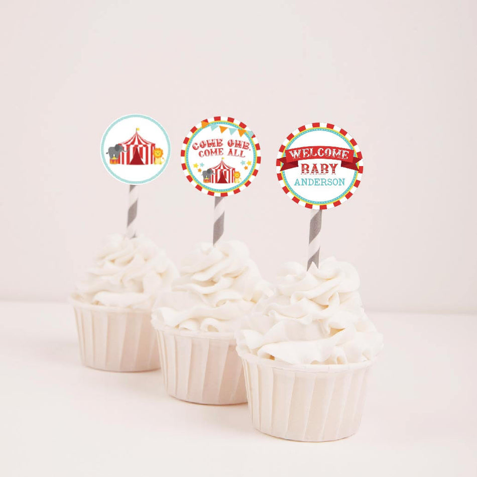 LIANGSS Stunning Cartoon Kids Cake Toppers - Carnival Baby Shower Birthday Party Decorations