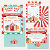 Circus Baby Shower Invitation Suite Printable Template
