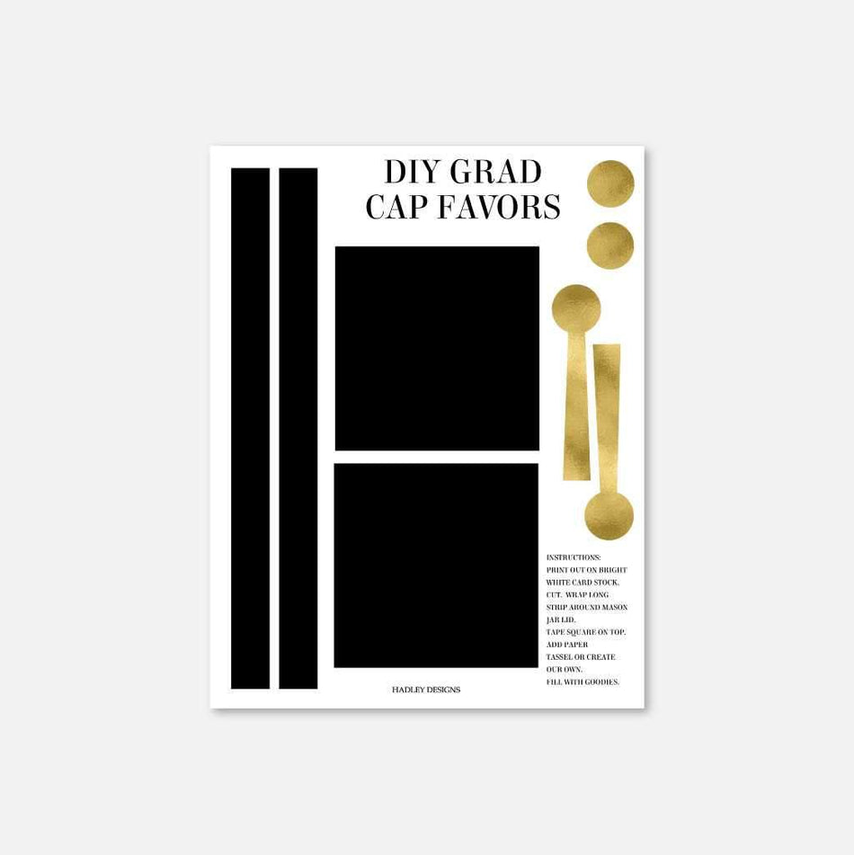 printable-graduation-party-cap-jar-top-template-hadley-designs-printables for Free Printable Graduation Cap Template Printable Graduation Party Cap Jar Top Template | Hadley Designs - Printables for Free Printable Graduation Cap Template