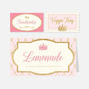 Vintage Princess Kids Party Food Tent Cards Printable Template