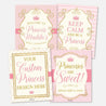 Vintage Princess Kids Party Sign Set Printable Template
