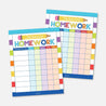 Colored Stripes Homework Chart Printable Template