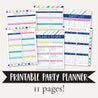 Colorful Stripes Party Planning Checklist Planner