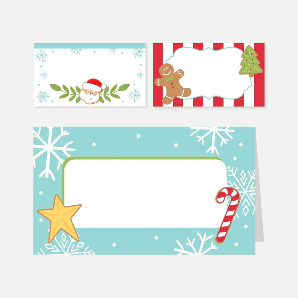 tent cards printable Printable Christmas Cookie Exchange Fill In Food Tent Cards Template | Hadley Designs