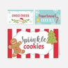 Christmas Cookie Exchange Food Tent Cards Printable Template