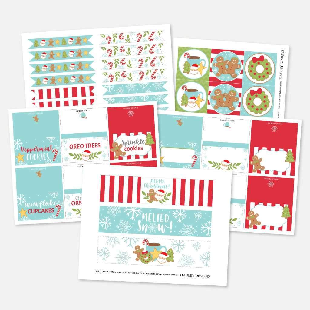 Printable Christmas Cookie Exchange Accessories and Decor Package Temp ...