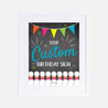 Cosmic Bowling Kids Party Custom Sign Printable Template