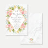 Diamond Marble Blush Floral Wedding Invitation Printable Template
