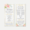 Diamond Marble Blush Floral Wedding Program Printable Template