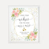 Diamond Marble Blush Floral Wedding Guestbook Sign Printable Template