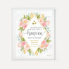 Diamond Marble Blush Floral Wedding Loving Memory Sign Printable Template