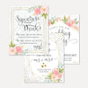 Diamond Marble Blush Floral Wedding Sign Set Printable Template