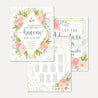 Diamond Marble Blush Floral Wedding Sign Set Printable Template