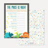 Dino Baby Shower Price is Right Game Printable Template