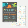Dino Baby Shower Invitation Printable Template