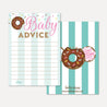 Donut Diner Baby Shower Advice Card Printable Template