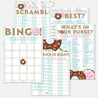 Donut Diner Baby Shower Games Set Printable Template