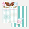 Donut Diner Baby Shower Price is Right Game Printable Template