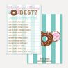 Donut Diner Baby Shower Who Knows Mommy Best Game Printable Template