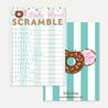 Donut Diner Baby Shower Word Scramble Game Printable Template