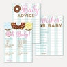 Donut Diner Baby Shower Prediction Advice Wishes Bundle Printable Template