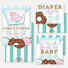 Donut Diner Baby Shower Invitation Suite Printable Template