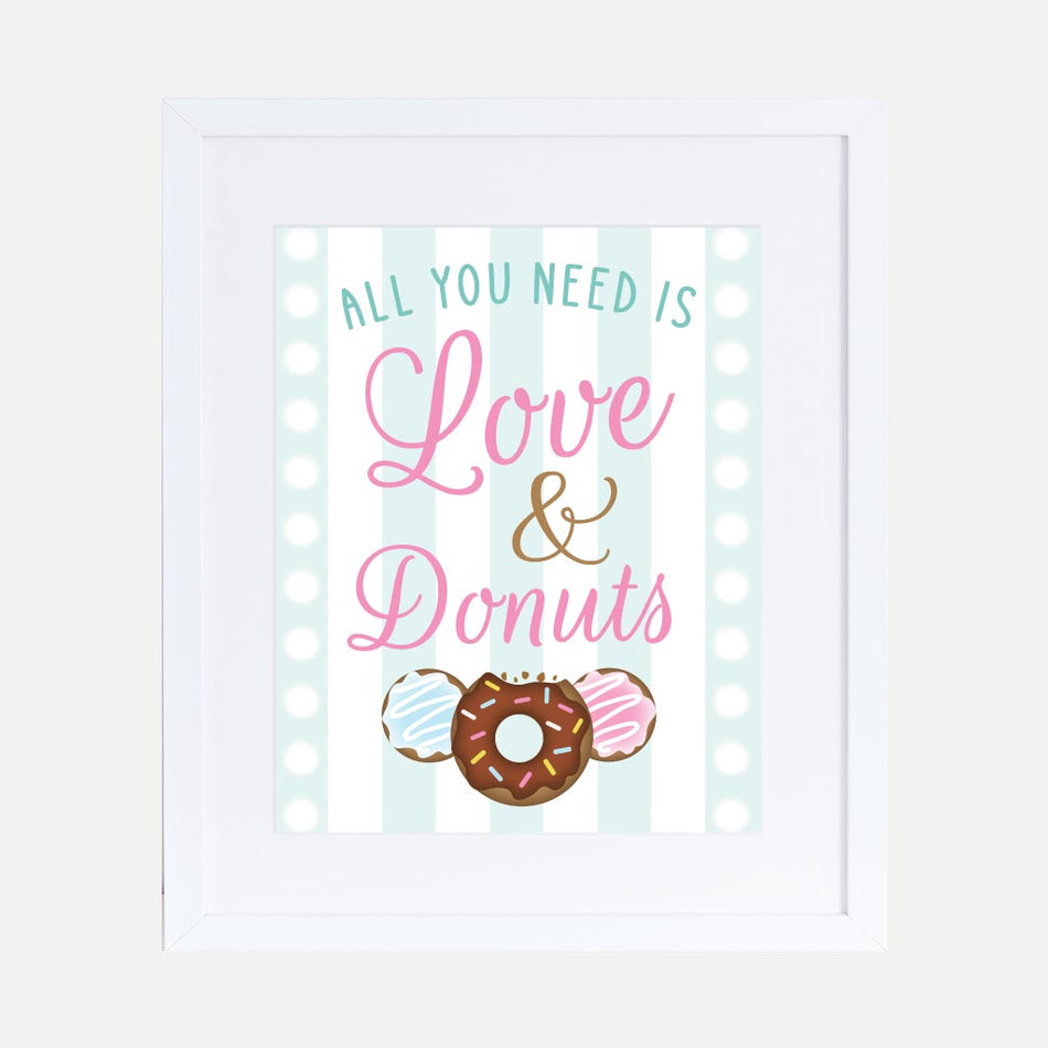 Donut Diner Baby Shower Quote Sign Printable Template