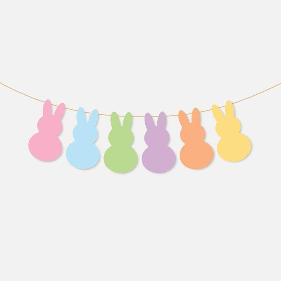 Easter Party Bunny Banner Printable Template