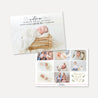 Greenery and Gold Baby Birth Announcement Card