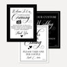 Elegant Monogram Wedding Sign Set Printable Template