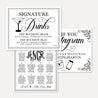 Elegant Monogram Wedding Sign Set Printable Template