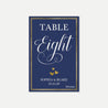 Elegant Navy Gold Border Wedding Table Numbers Printable Template