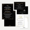 Elegant New Years Eve Wedding Invitation Suite Printable Template