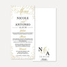 Elegant New Years Eve Wedding Menu Printable Template