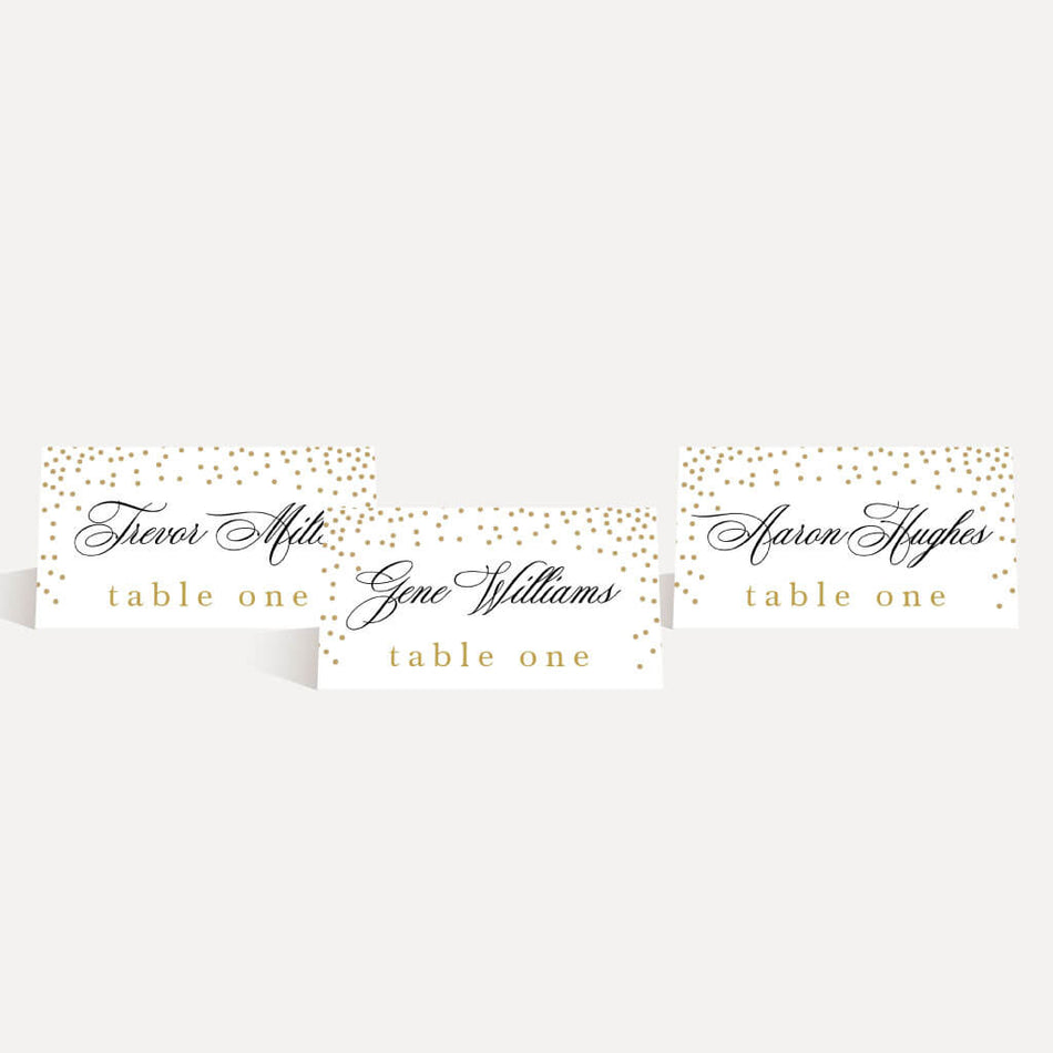 Elegant New Years Eve Wedding Place Card Printable Template