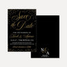 Elegant New Years Eve Wedding Save The Date Printable Template