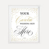 Elegant New Years Eve Wedding Custom Sign Printable Template