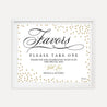 Elegant New Years Eve Wedding Favors Sign Printable Template