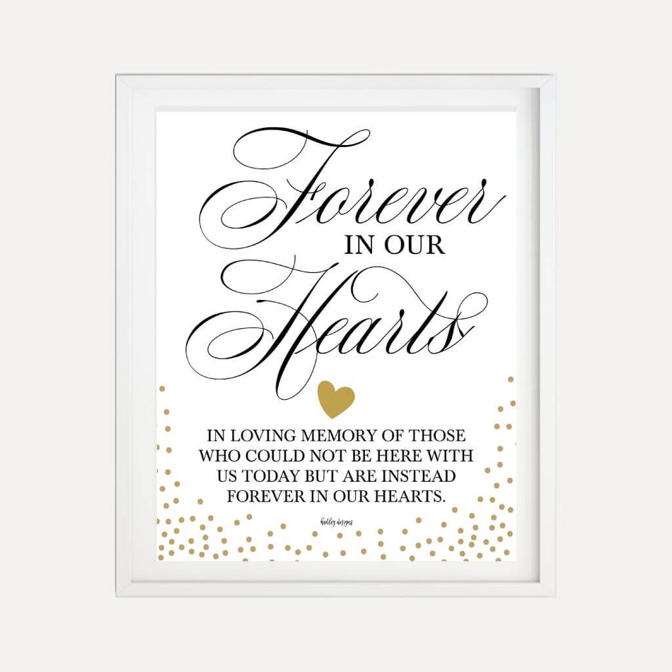 Elegant New Years Eve Wedding Loving Memory Sign Printable Template