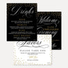 Elegant New Years Eve Wedding Sign Set Printable Templates