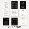 Elegant New Years Eve Wedding Sign Set Printable Templates