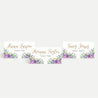 Elegant Purple Floral Wedding Place Cards Printable Template