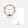 Elegant Purple Floral Wedding Thank You Card Printable Template