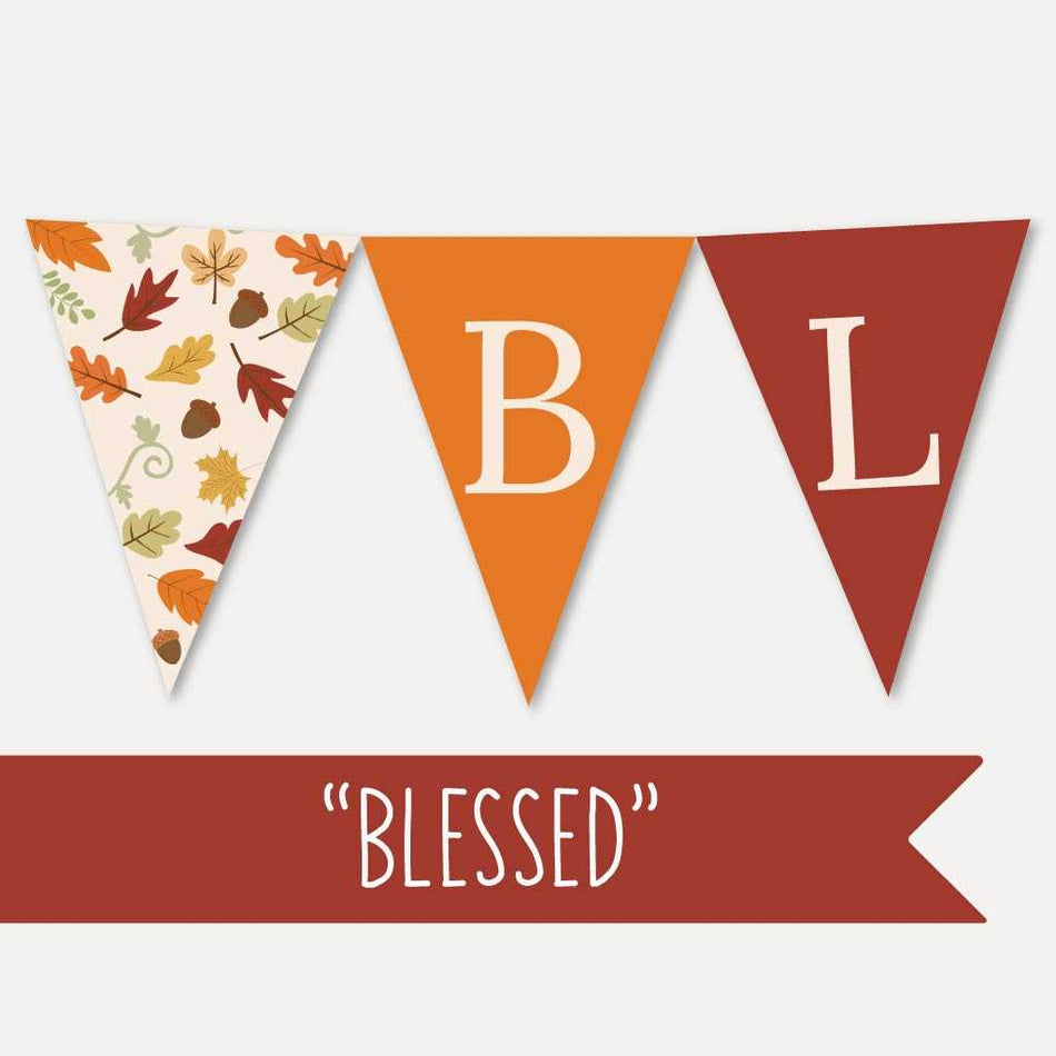 Fall Party Banner Printable Template