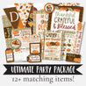 Fall Party Complete Package Set Printable Template